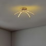 Opviq Lámpara de araña dorada con cuerpo de metal y LED